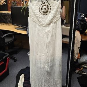 Elegant White Lace Maxi Dress